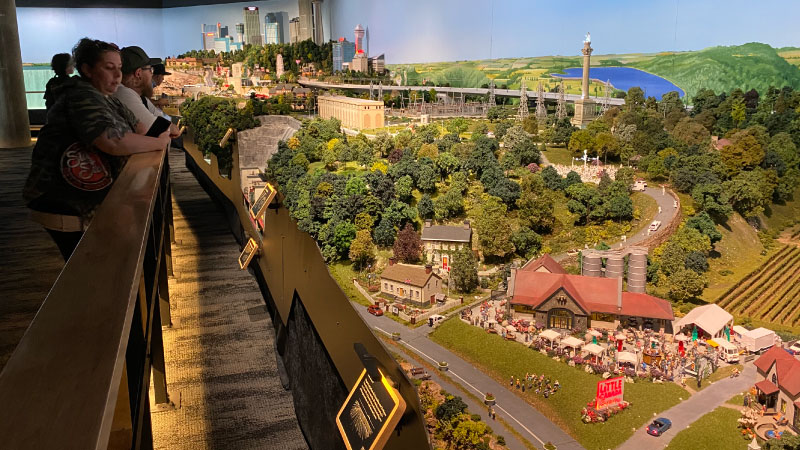 Miniature Canadian city display at Little Canada
