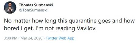 I am not reading Vavilov