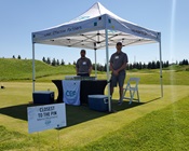'Closest to the Pin' sponsors at their sponsor tent