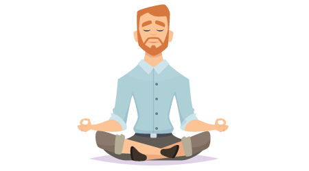 Illustration of a man doing yoga