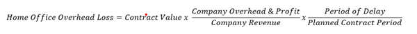 This formula is based on the contractor’s historical average overhead and profit margin