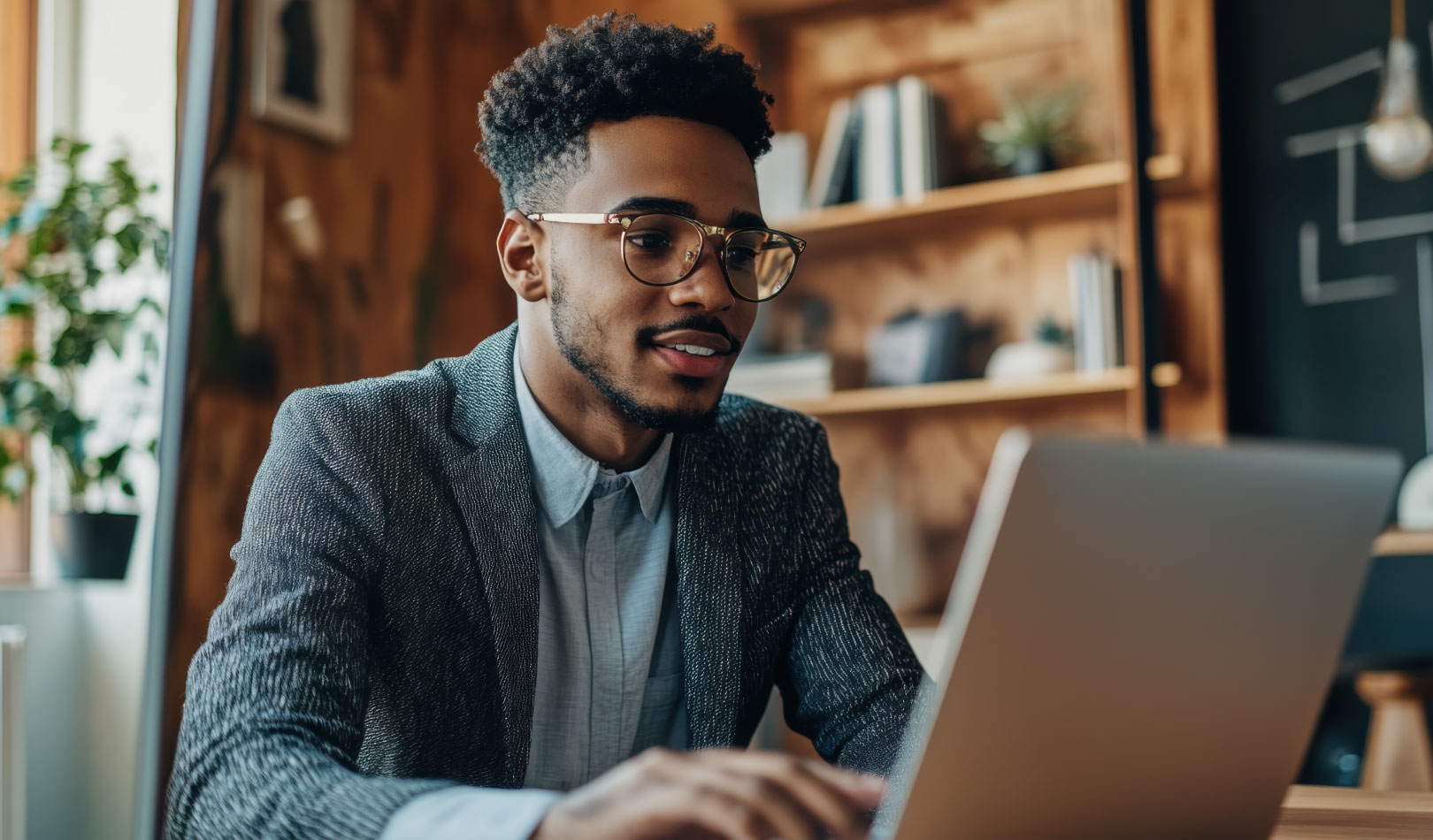 Woman smiling while using a virtual reality headset against a bright yellow background, exploring immersive digital experiences