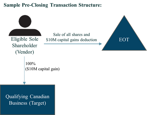 sample pre-closing transaction structure